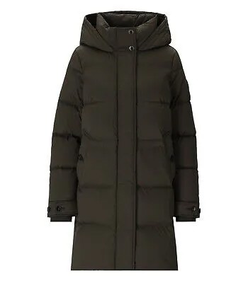 Зеленая женская парка Woolrich Alsea Puffy в стиле милитари