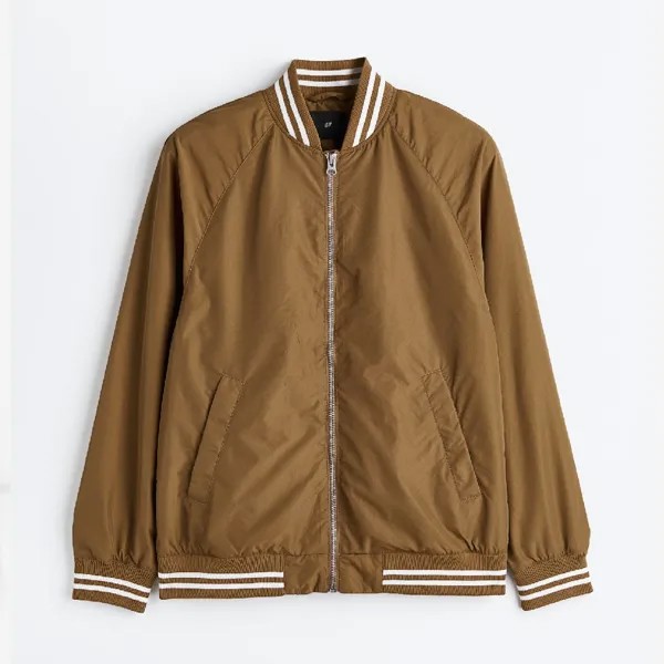 Куртка H&M Bomber, темно-бежевый
