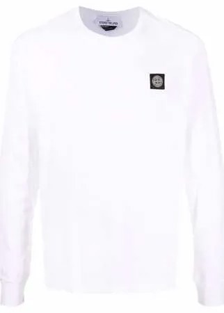 Stone Island футболка с длинными рукавами и нашивкой-логотипом