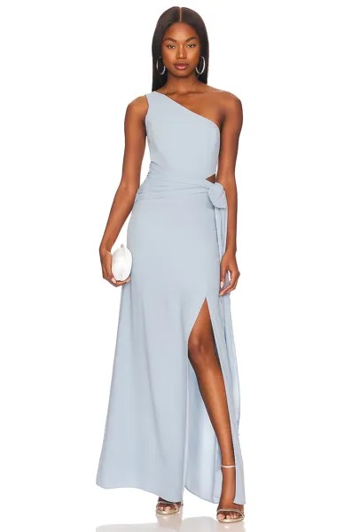 Платье BCBGMAXAZRIA One Shoulder Evening, цвет Dusty Blue