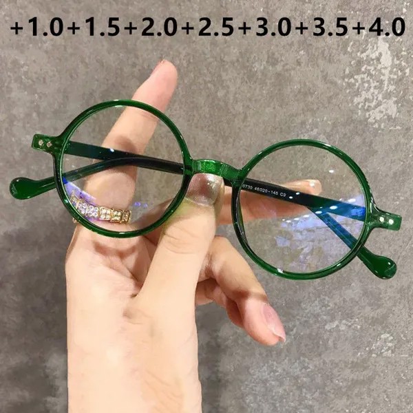 Круглая рамка Очки для чтения Ультралегкая оверсайз оправа Пресбиопические очки Очки Дальнозоркость Очки +1.0 ~+4.0