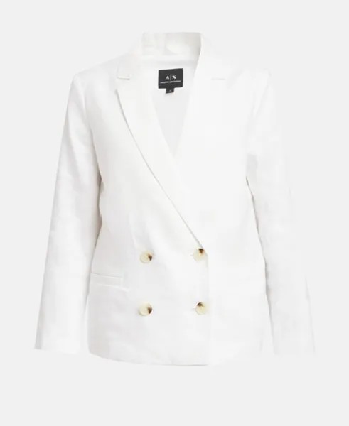 Льняной пиджак Armani Exchange, белый