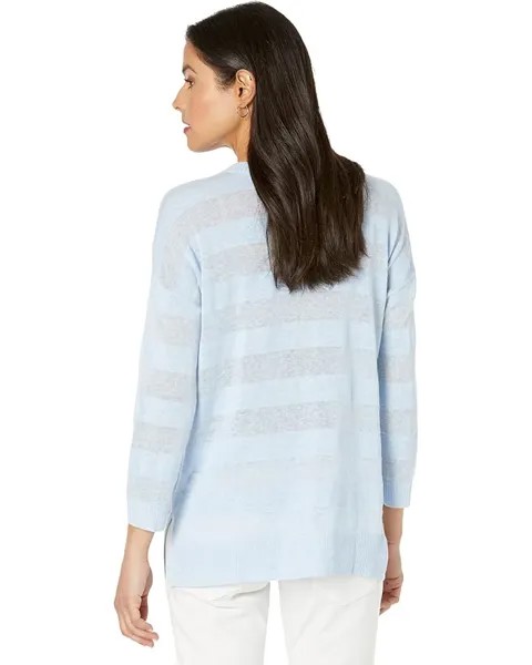 Свитер Lilla P Shadow Stripe V-Neck Tunic Sweater, цвет Crystal