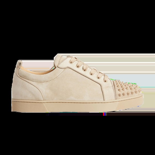 Кроссовки Christian Louboutin Louis Junior Spikes Orlato Flat Veau, кремовый