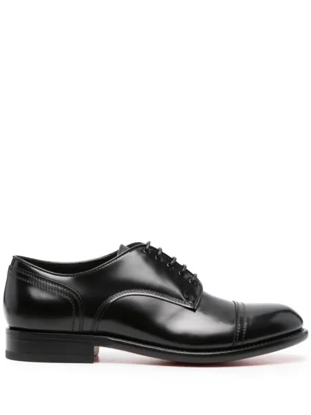 Santoni лакированные оксфорды, черный