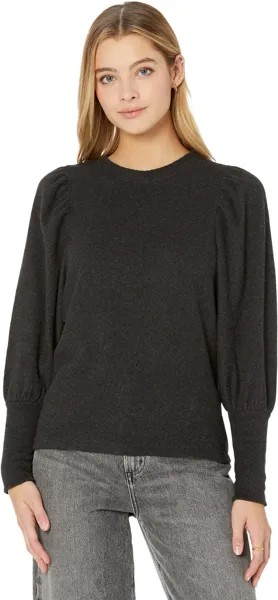 Топ с рукавами баранины и поросенком Madewell, цвет Heather Dark Charcoal