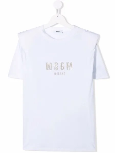 MSGM Kids футболка со структурированными плечами