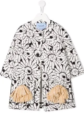 Mi Mi Sol пальто на пуговицах с цветочным принтом