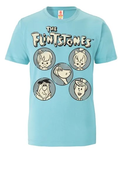 Футболка Logoshirt Familie Feuerstein, дымчатый синий