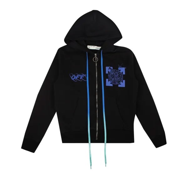 Off-White Худи с графическим логотипом, цвет Черный