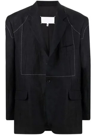 Maison Margiela пиджак с контрастной строчкой