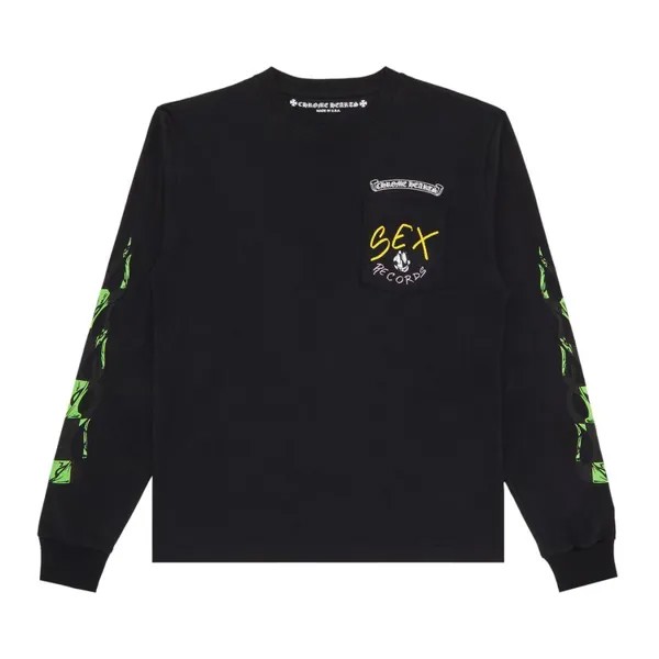 Лонгслив Chrome Hearts x Matty Boy Sex Records Flame 'Black', черный