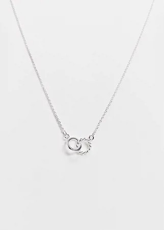 Ожерелье из стерлингового серебра с двойной круглой подвеской Kingsley Ryan-Серебристый