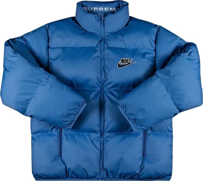 Куртка Supreme x Nike Reversible Puffy Jacket 'Blue', синий