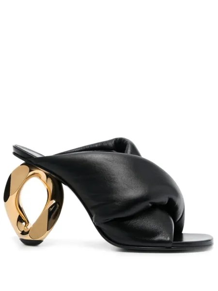 JW Anderson мюли Chain Heel 95, черный