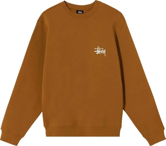 Толстовка Stussy Basic Crew 'Caramel', загар