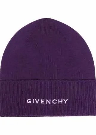 Givenchy шерстяная шапка бини с логотипом