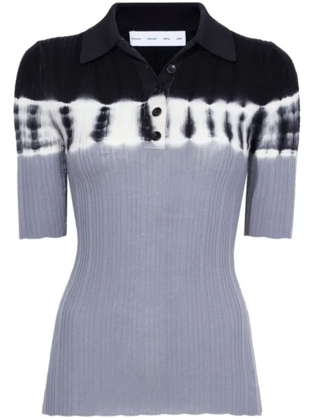 Proenza Schouler White Label шерстяная рубашка поло в двух тонах, черный