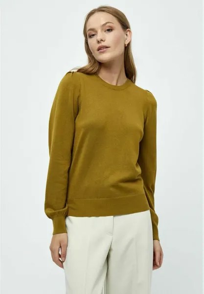 Свитер PEPPERCORN Tana Puff Longsleeve 19, бежевый оливковый