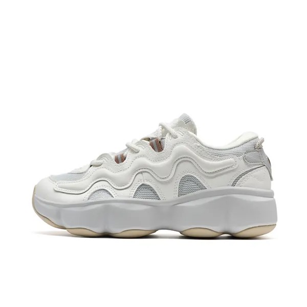 Кроссовки XTEP Lifestyle Shoes Women's Low-top Sail White/moonlime, белый/серый