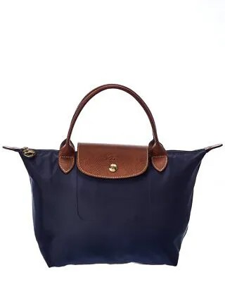 Маленькая женская нейлоновая сумка Longchamp Le Pliage, синяя