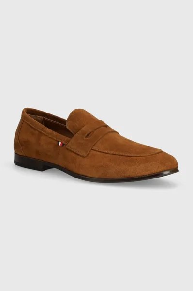 Замшевые мокасины CASUAL LIGHT FLEXIBLE SDE LOAFER Tommy Hilfiger, коричневый