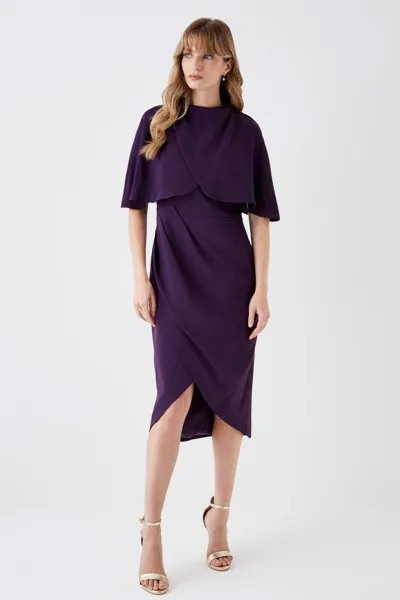 Легкое платье миди из крепа Tulip Cape Coast, фиолетовый