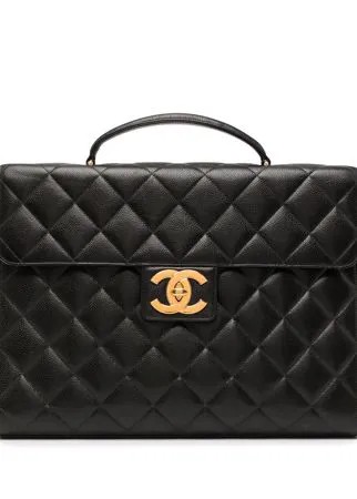 Chanel Pre-Owned стеганый портфель 1998-го года с логотипом CC