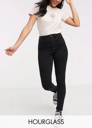 Черные джеггинсы скинни с завышенной талией American Eagle curvy-Черный
