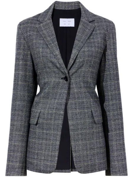 Костюмный пиджак в клетку Proenza Schouler White Label, черный