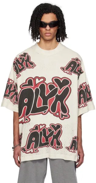 Бежевая футболка Oversized Needle Punch 1017 Alyx 9Sm