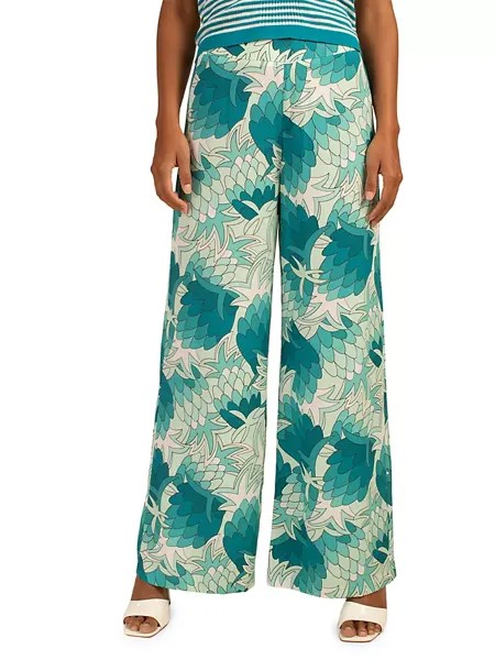 Длинные брюки выходного дня Trina Turk, цвет tranquil turquoise