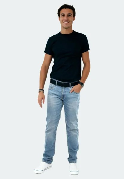 Джинсы прямые INDICODE JEANS, светло-голубые