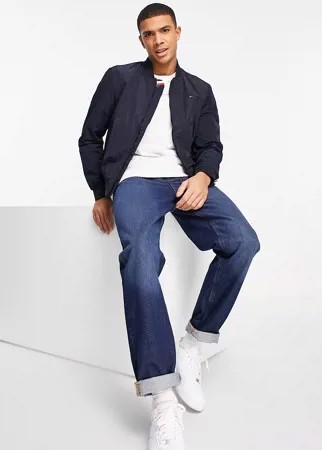 Темно-синий легкий бомбер с логотипом Tommy Hilfiger