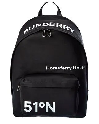 Мужской нейлоновый рюкзак Burberry Horseferry с принтом черный