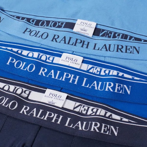 Хлопковые плавки Polo Ralph Lauren — 3 шт., мультиколор