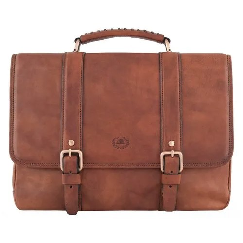 Портфель Tony Perotti Vintage, мужская, натуральная кожа, коньяк
