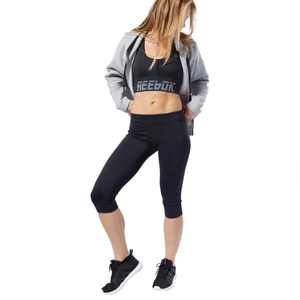 Брюки Reebok Workout Ready Program Capri 3/4, черный