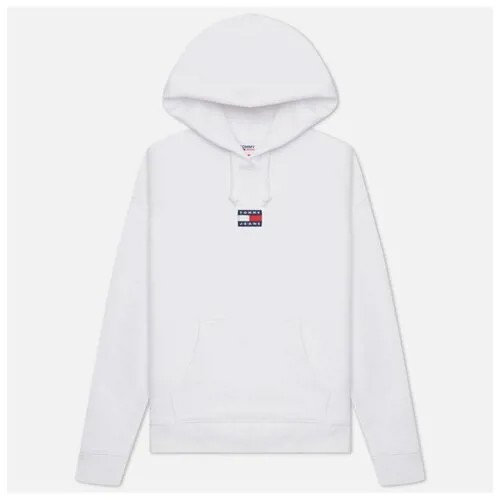 Женская толстовка Tommy Jeans Tommy Center Badge Hoodie белый , Размер L