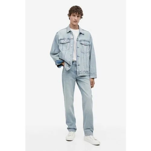 Джинсы широкие H&M, средняя посадка, размер W32/L32, синий