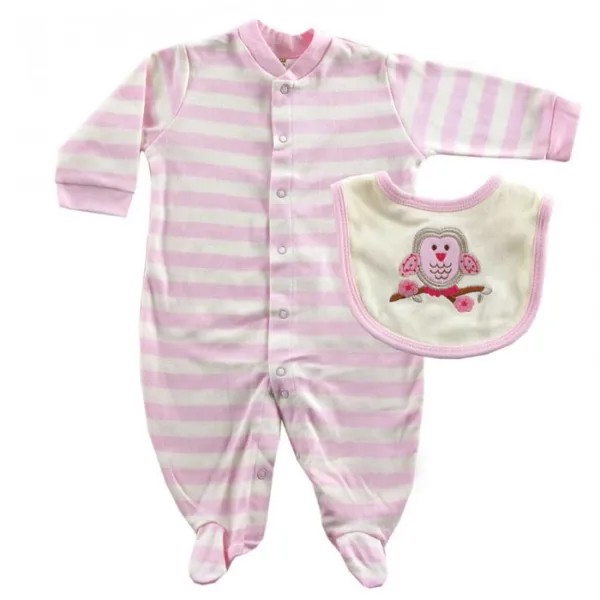 Hudson Baby Комплект Комбинезон и нагрудник Органик (2 предмета)