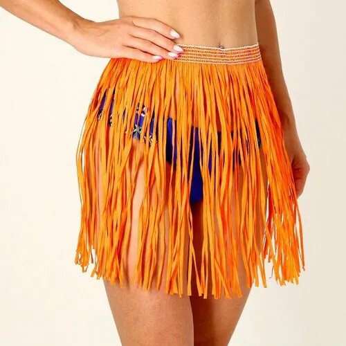 Страна Карнавалия Гавайская юбка, 40 см, цвет оранжевый