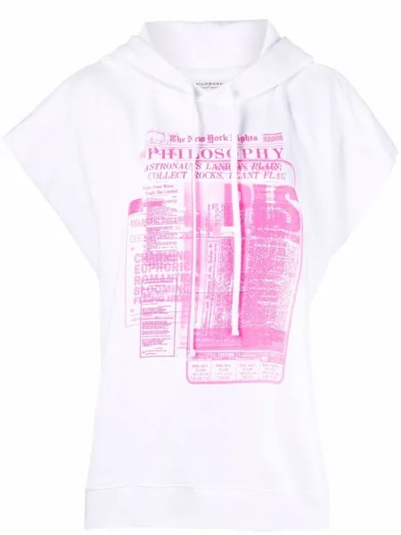 Philosophy Di Lorenzo Serafini logo-print sleeveless hoodie