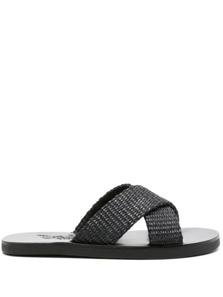 Ancient Greek Sandals соломенные шлепанцы Bios, черный