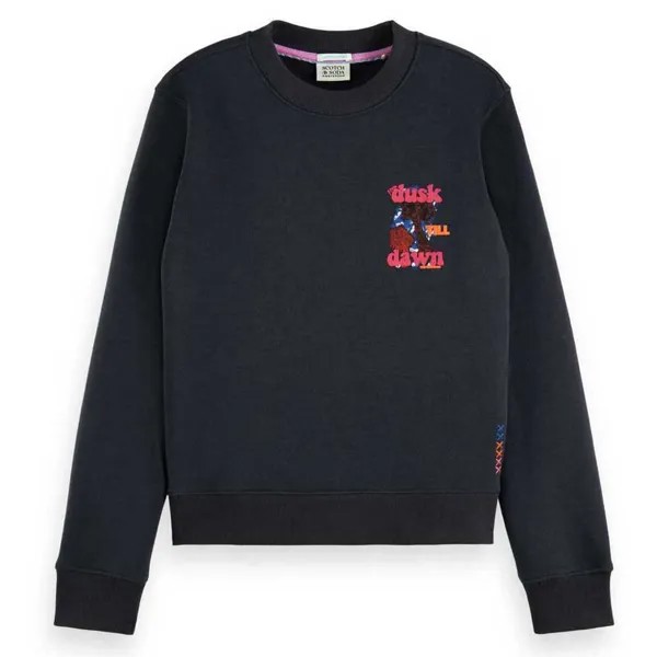 Толстовка Scotch & Soda Graphic Print Regular Fit, черный
