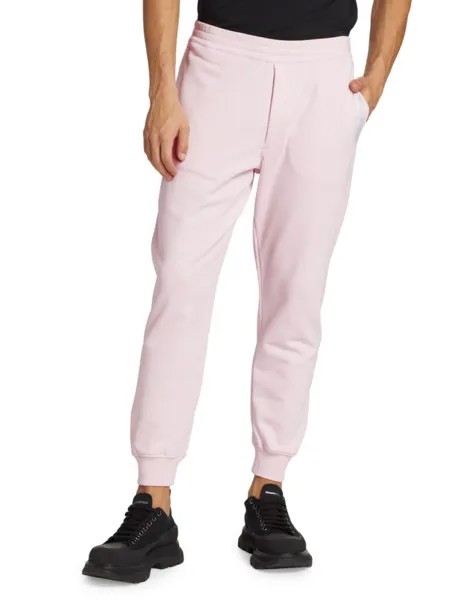 Спортивные брюки-джоггеры с кромкой и логотипом Alexander Mcqueen, цвет Ice Pink Mix