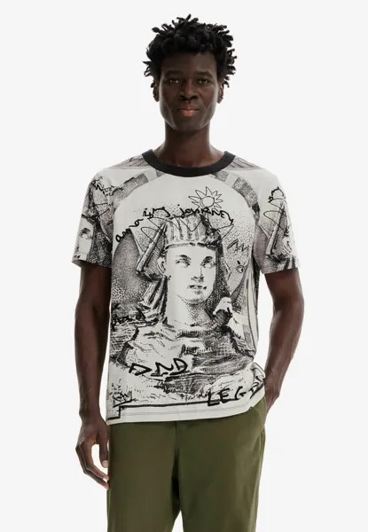 Футболка с принтом Desigual, белый