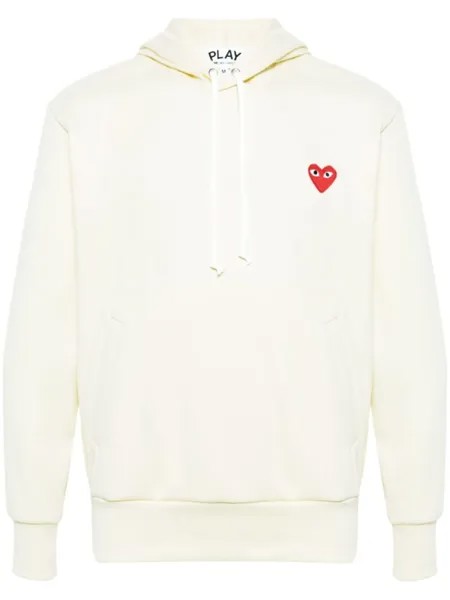 Comme Des Garçons Play худи с кулиской и узором в виде сердца, желтый
