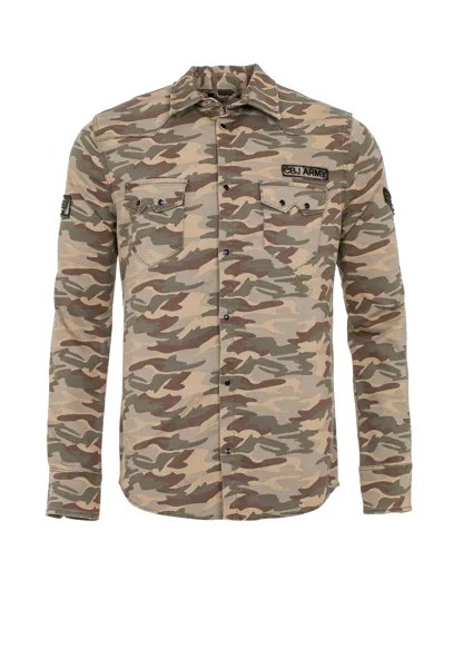 Лонгслив Cipo & Baxx Camouflage Hemd, цвет Camelcamouflage