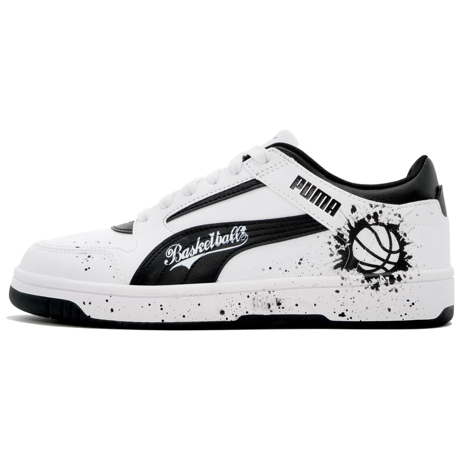 Кроссовки Puma Rebound Joy Skateboarding Shoes Unisex Low-top Black, белый/черный